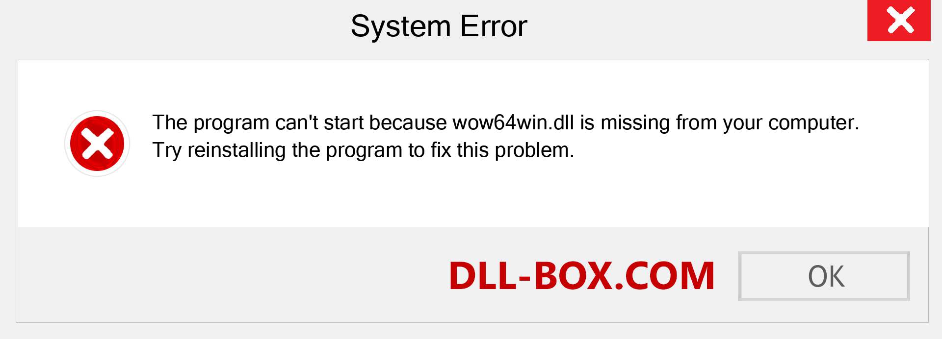  wow64win.dll file is missing?. Download for Windows 7, 8, 10 - Fix  wow64win dll Missing Error on Windows, photos, images